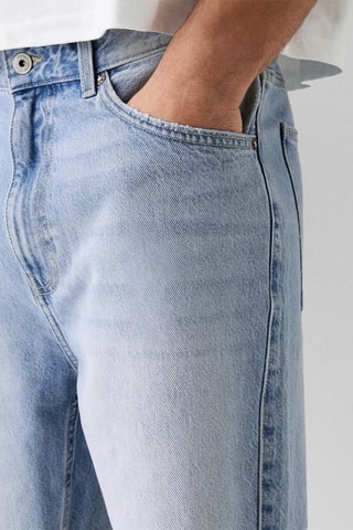 Short droit en jean - Bleu