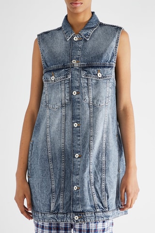 Veste oversize en jean - Bleu