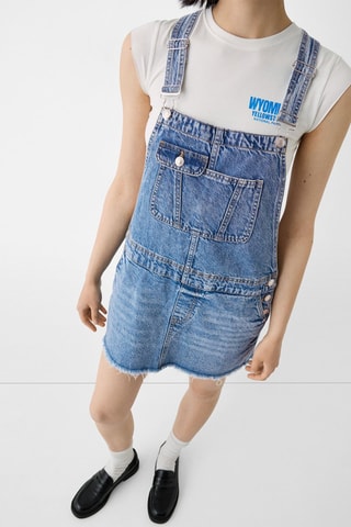 Robe-salopette en jean - Bleu