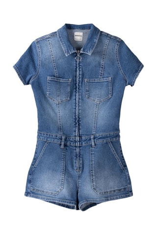 Combishort en jean - Bleu clair