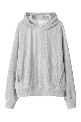 Sweat en velours - Gris clair