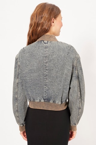 Veste en jean - Gris chiné