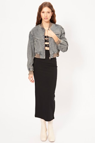 Veste en jean - Gris chiné