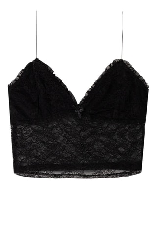 Top en dentelle - Noir