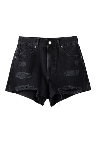 Short en jean - Noir