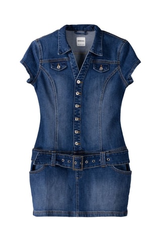 Robe fourreau en jean - Bleu