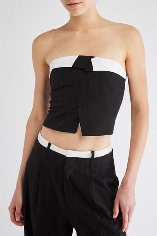 Top bustier - Noir