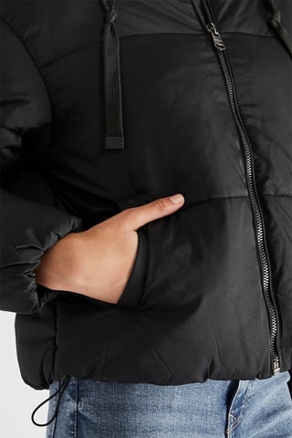 Doudoune oversize à capuche - Noir