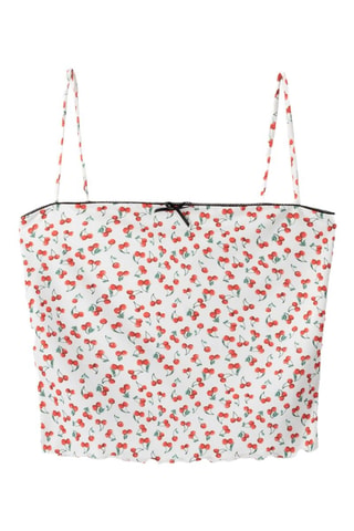 Top - Blanc et rouge