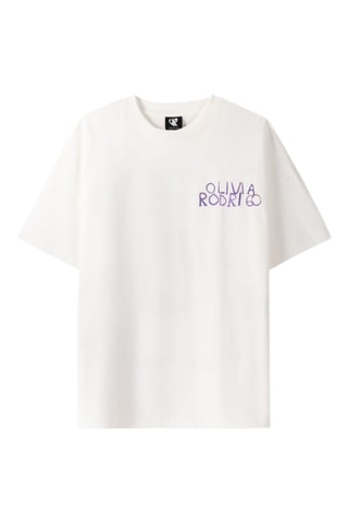 T-shirt oversize Olivia Rodrigo - Blanc cassé