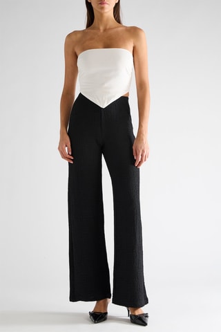 Crop top en lin - Blanc
