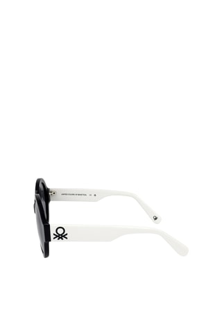 Lunettes de soleil femme - Catégorie 1 - Benetton - Blanc et noir