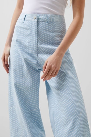 Calças wide legs Hadley - Azul-claro