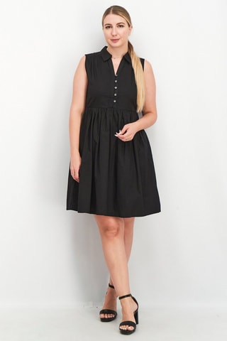 Vestido estilo patinadora Sleeveless - Preto