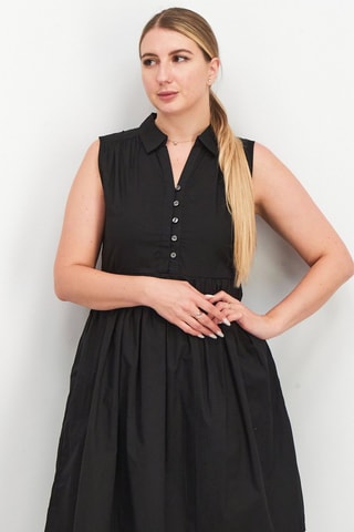 Vestido estilo patinadora Sleeveless - Preto