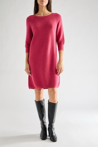 Vestido-camisola canelado Mozart - Vermelho