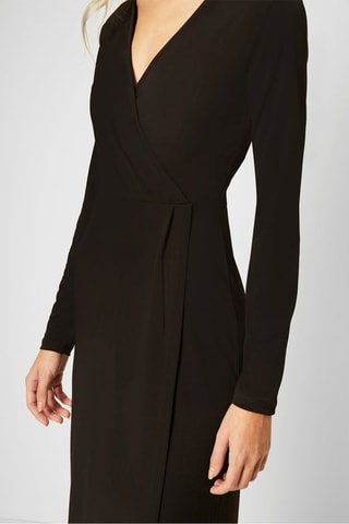 Vestido traçado Slinky - Preto