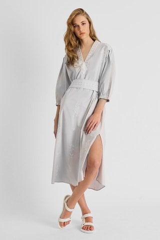 Vestido médio Fikari - Cinzento-claro