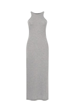 Vestido justo Solid - Cinzento-claro mesclado