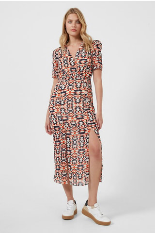 Vestido médio Geometric - Laranja