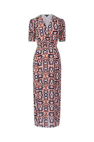 Vestido médio Geometric - Laranja