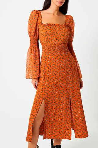 Vestido comprido Francine - Castanho