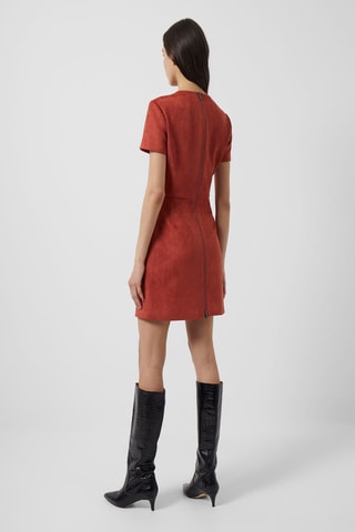 Vestido direito Patty - Vermelho-tijolo