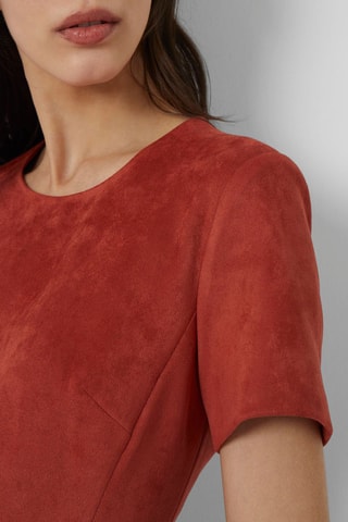 Vestido direito Patty - Vermelho-tijolo