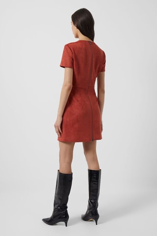 Vestido direito Patty - Vermelho-tijolo