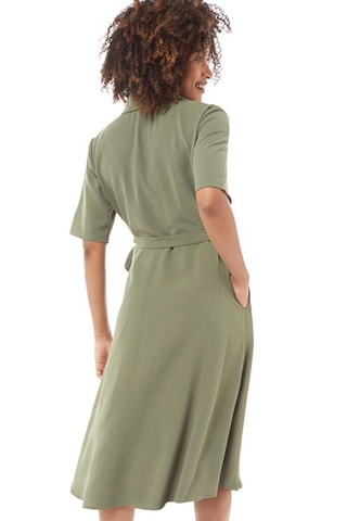 Vestido traçado Shawl - Caqui