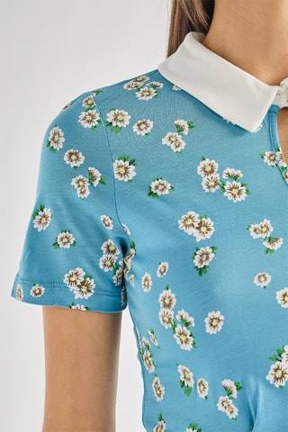 Vestido-polo Tropicana - Azul