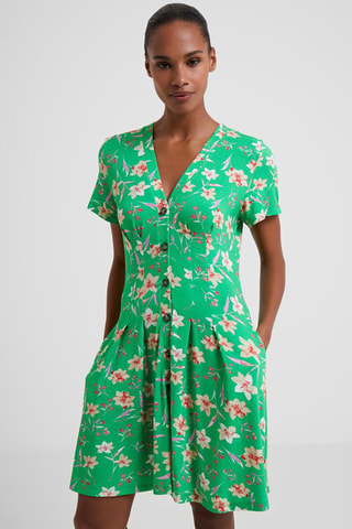 Vestido estilo patinadora Camille - Verde