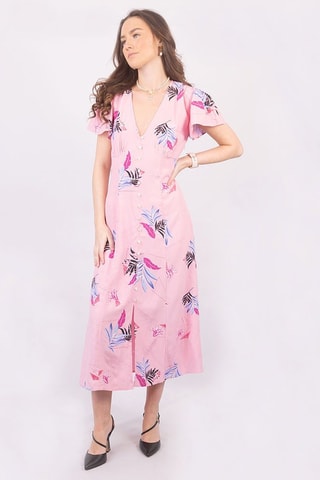 Vestido médio Eugie - Rosa
