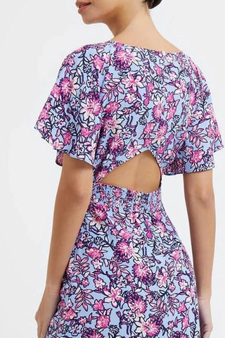 Vestido médio Fotini - Azul