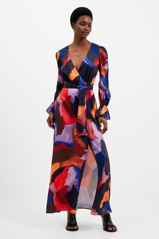 Vestido comprido Isadora - Azul-marinho