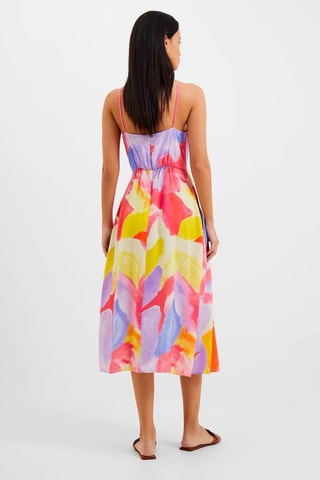 Vestido médio Isadora - Rosa e azul-celeste