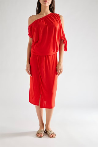Vestido médio Tanna - Vermelho