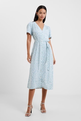 Vestido traçado Breya - Azul-claro