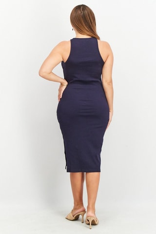 Vestido justo Racer - Azul-marinho