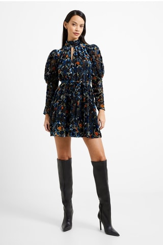 Vestido estilo patinadora Avery - Preto