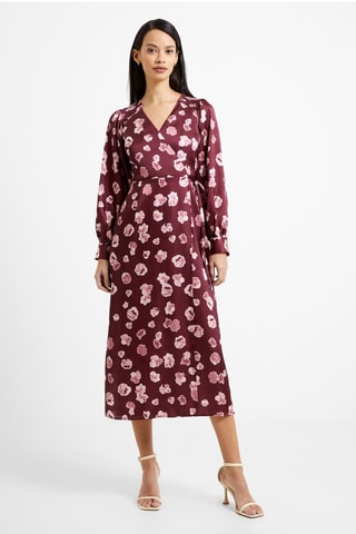Vestido traçado Bronwen - Bordô
