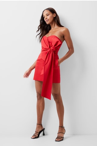 Vestido corpete Florida - Vermelho