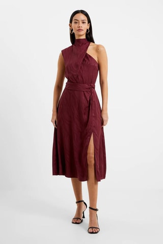 Vestido médio Aba - Bordô