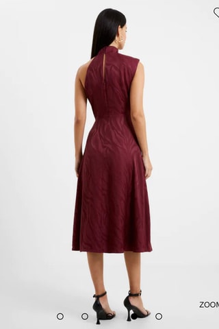 Vestido médio Aba - Bordô