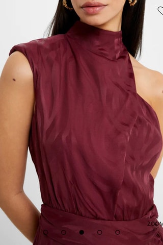 Vestido médio Aba - Bordô