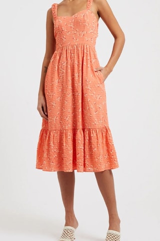 Vestido médio Erin - Coral