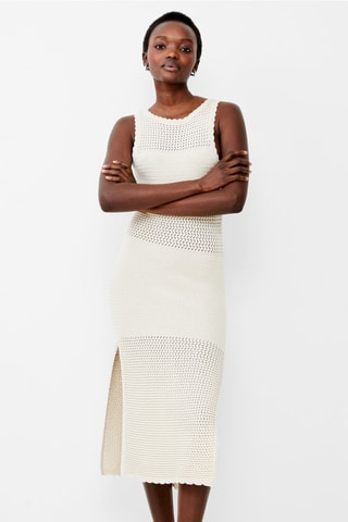 Vestido médio Momo - Cru