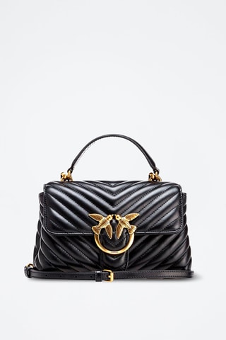 Leren Handtas Love Lady Puff Mini - Zwart