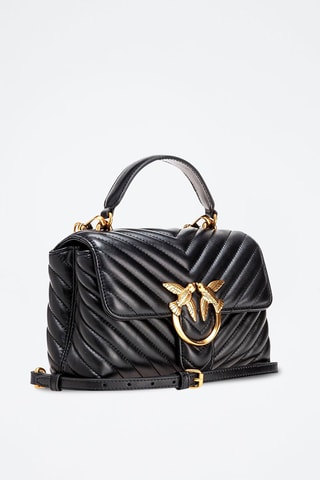 Leren Handtas Love Lady Puff Mini - Zwart