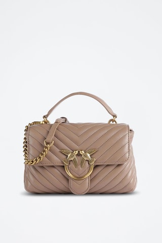 Leren Handtas Love Lady Puff - Beige